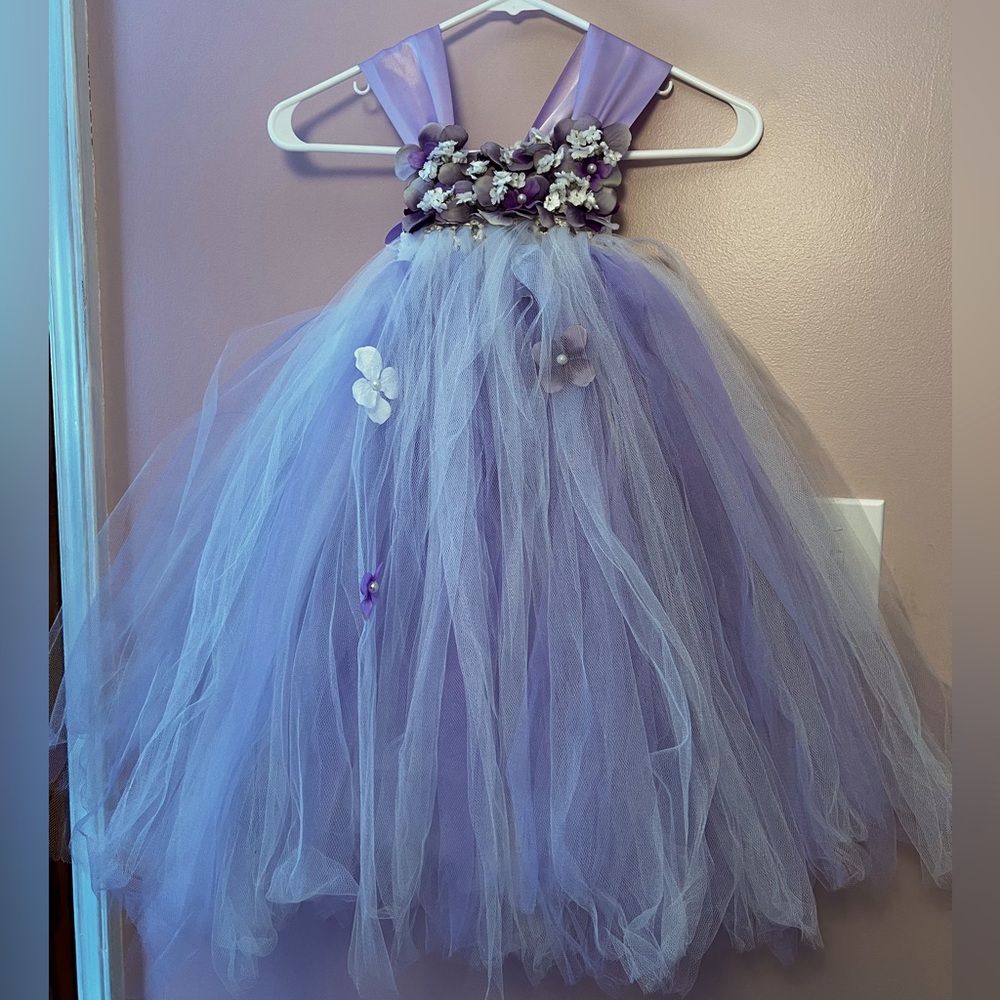 Lavender flower girl dress